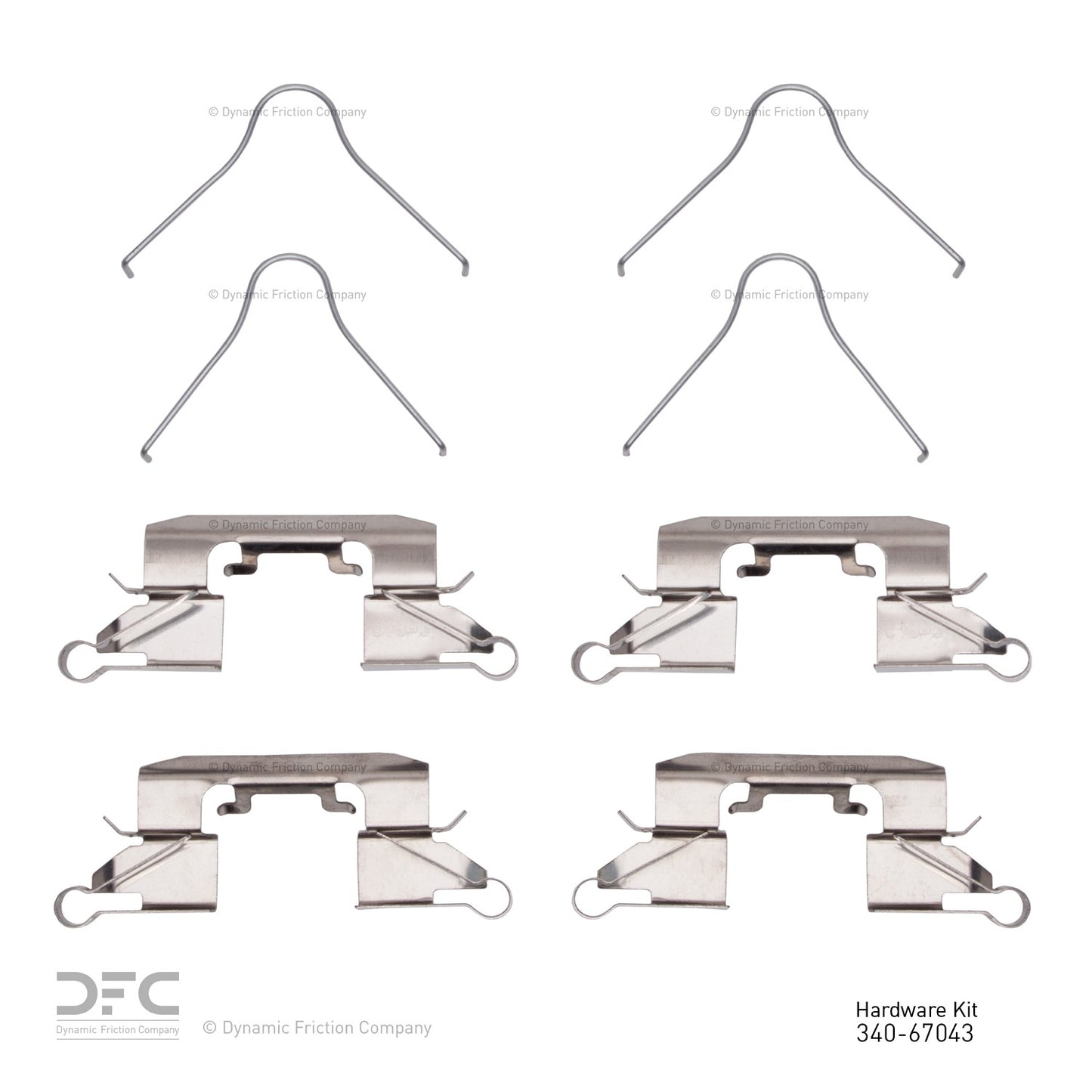 Dynamic Friction Company Disc Brake Hardware Kit 340-67043