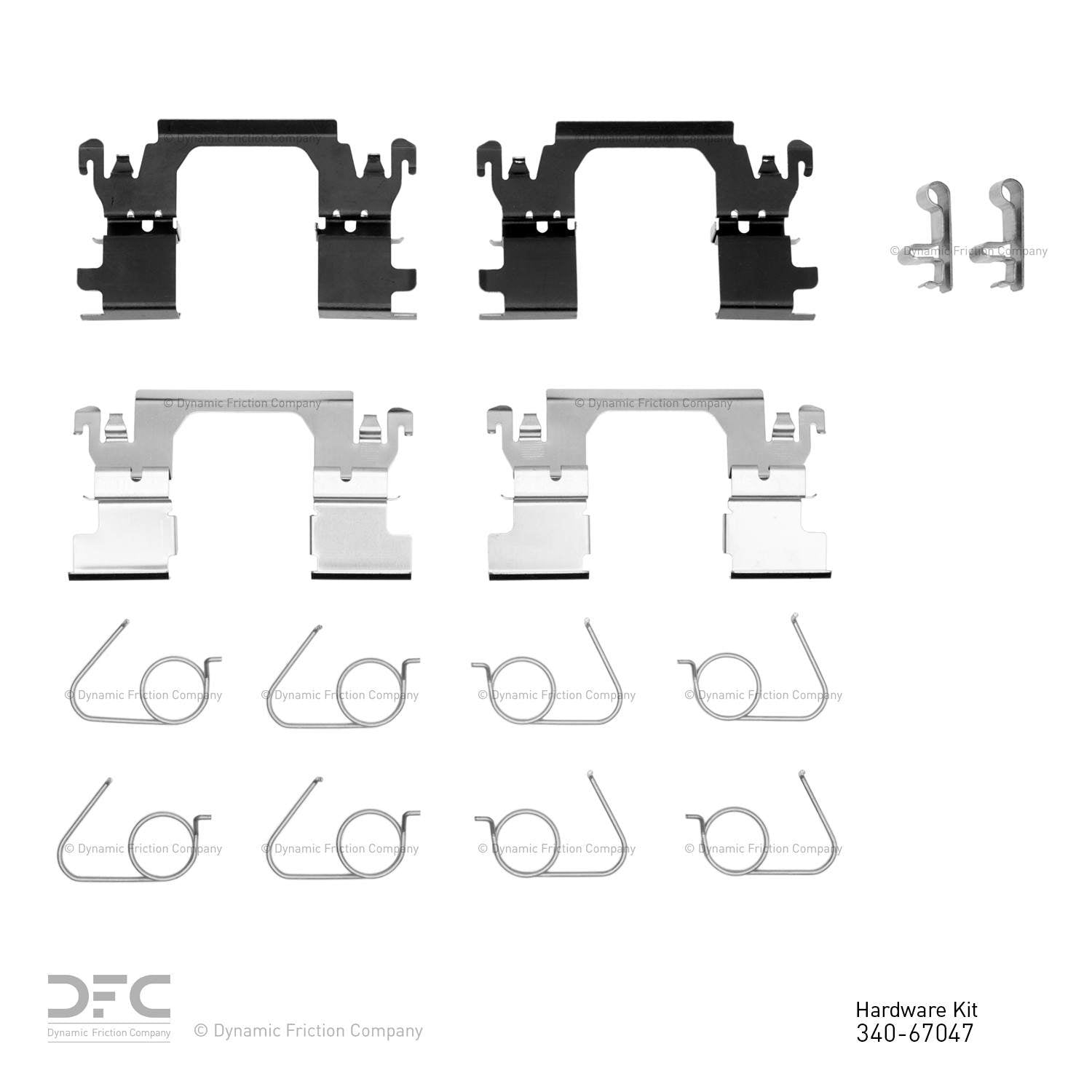 Dynamic Friction Company Disc Brake Hardware Kit 340-67047
