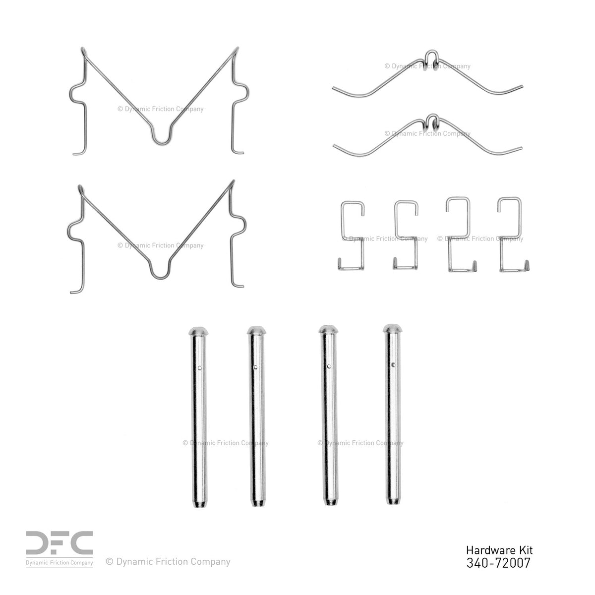 Dynamic Friction Company Disc Brake Hardware Kit 340-72007