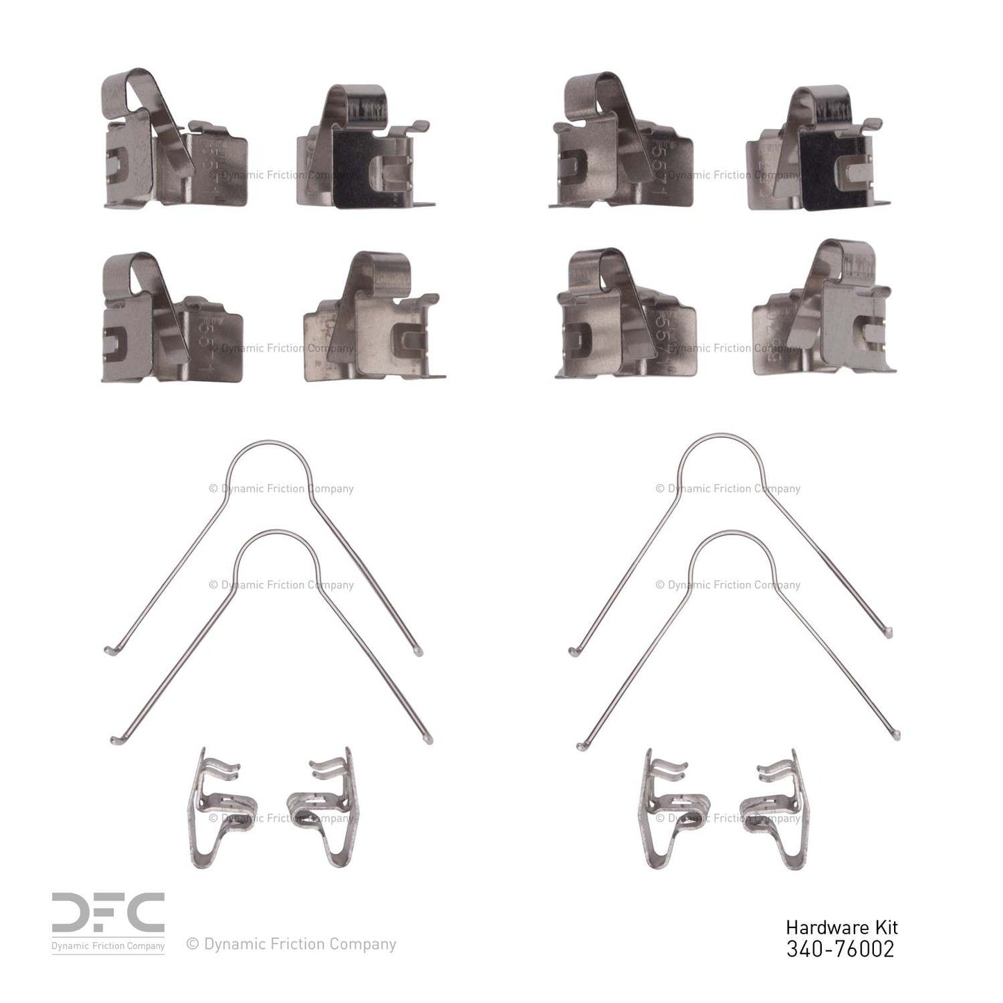 Dynamic Friction Company Disc Brake Hardware Kit 340-76002