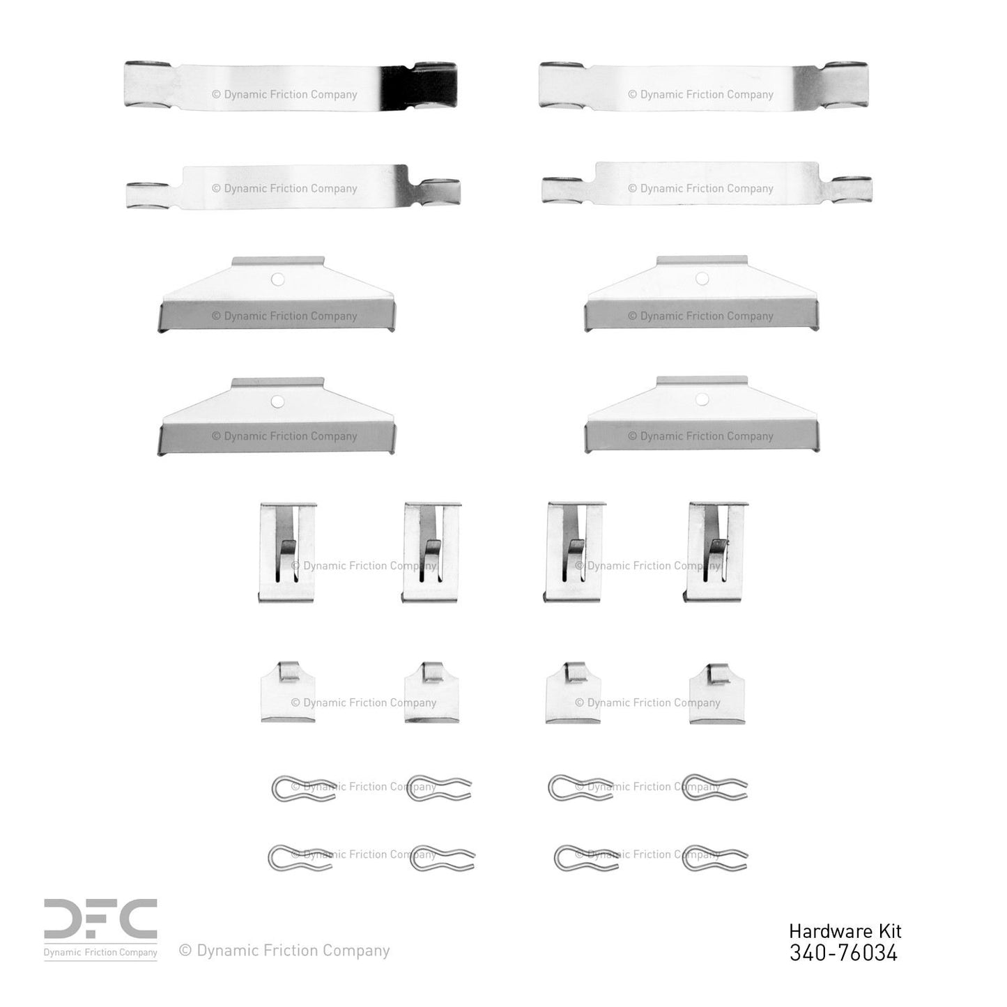 Dynamic Friction Company Disc Brake Hardware Kit 340-76034