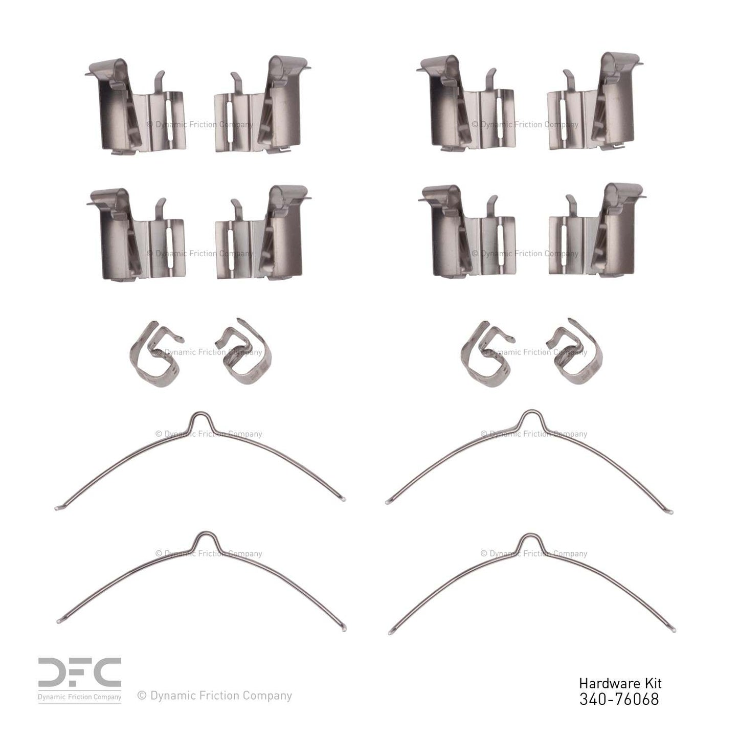 Dynamic Friction Company Disc Brake Hardware Kit 340-76068