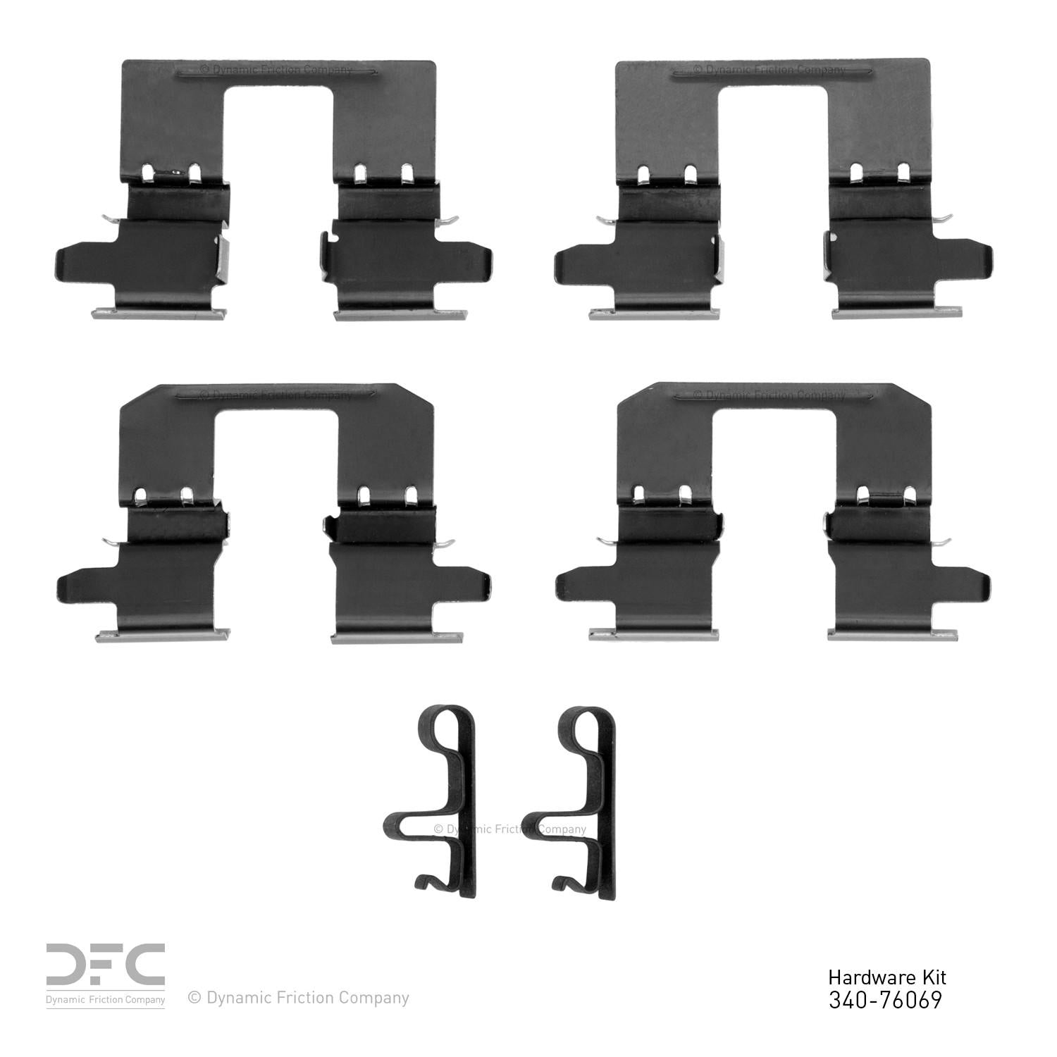 Dynamic Friction Company Disc Brake Hardware Kit 340-76069