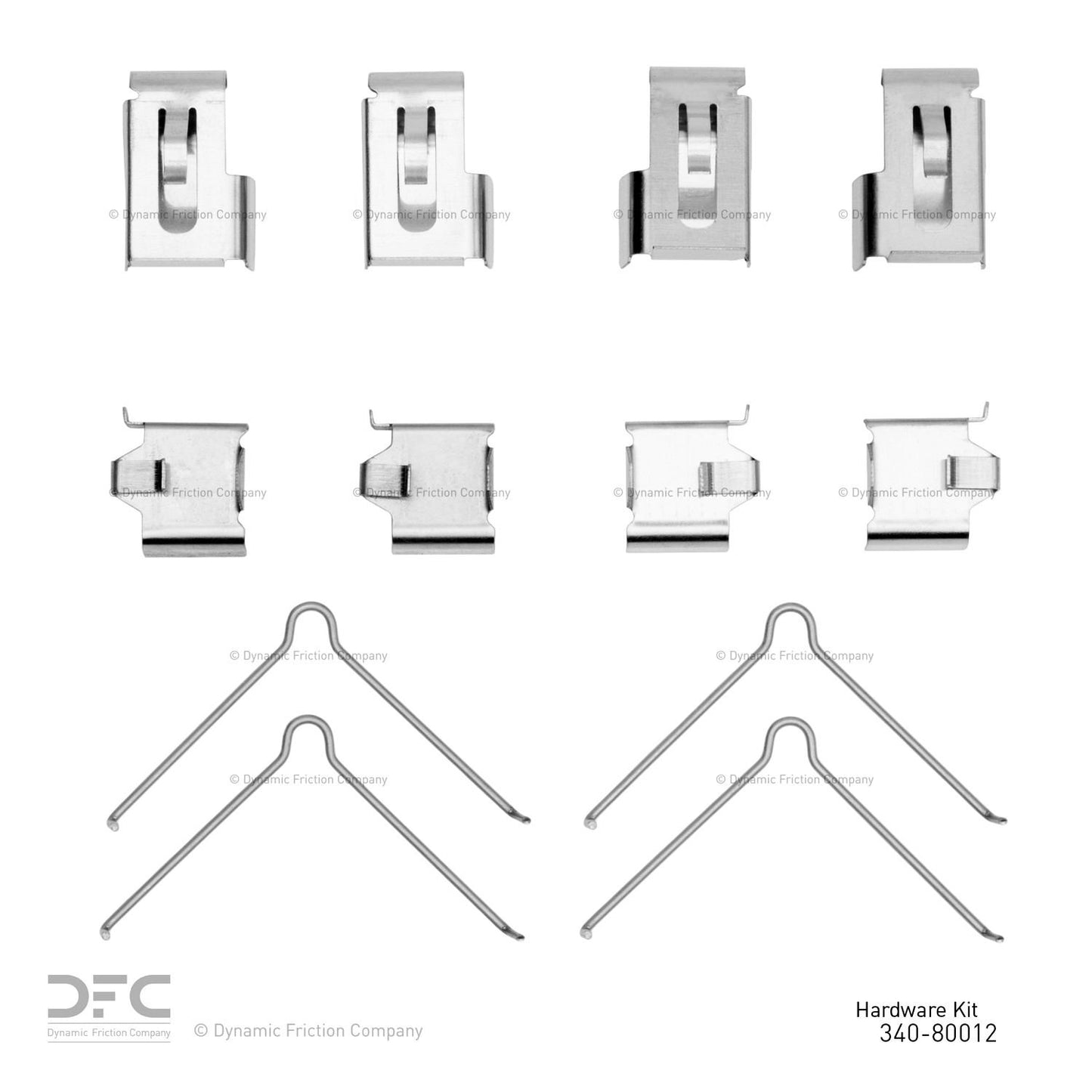 Dynamic Friction Company Disc Brake Hardware Kit 340-80012