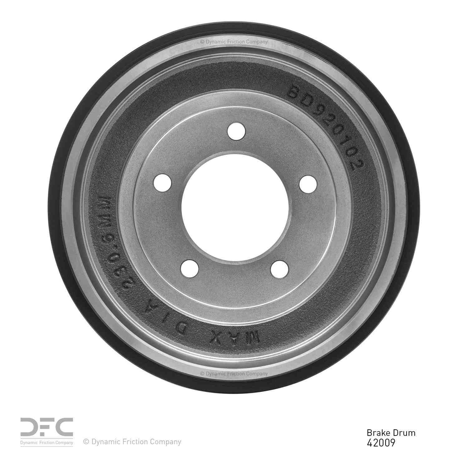 Dynamic Friction Company Brake Drum 365-42009