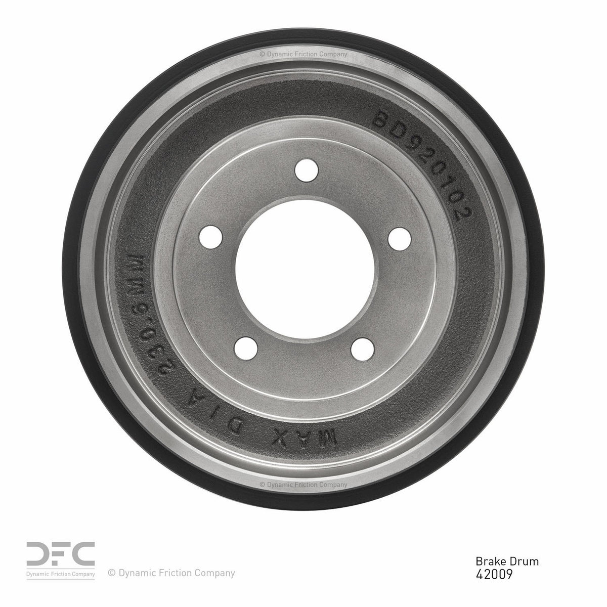 Dynamic Friction Company Brake Drum 365-42009