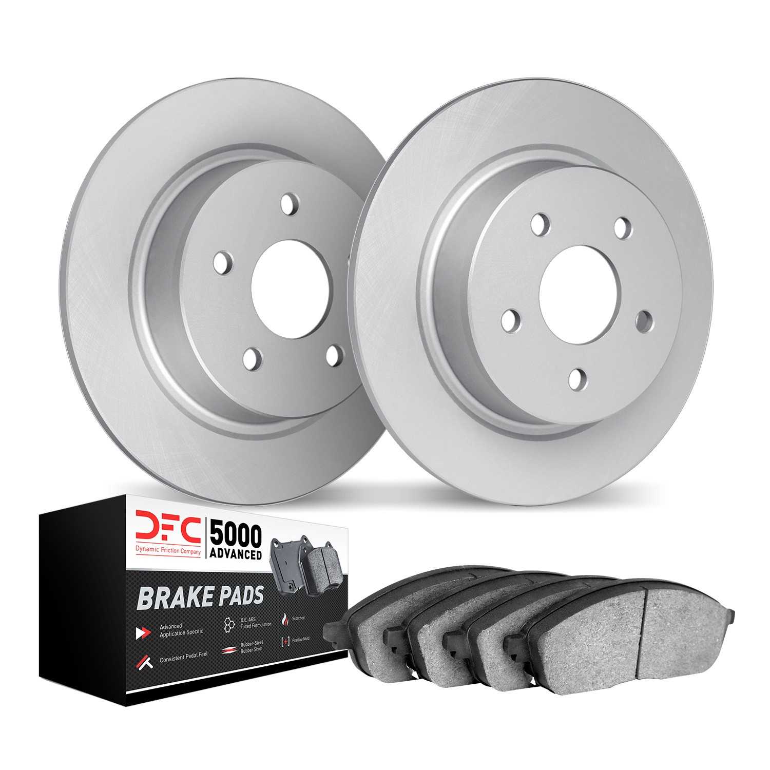 Dynamic Friction Company Disc Brake Pad and Rotor / Drum Brake Shoe and Drum Kit 4502-03047