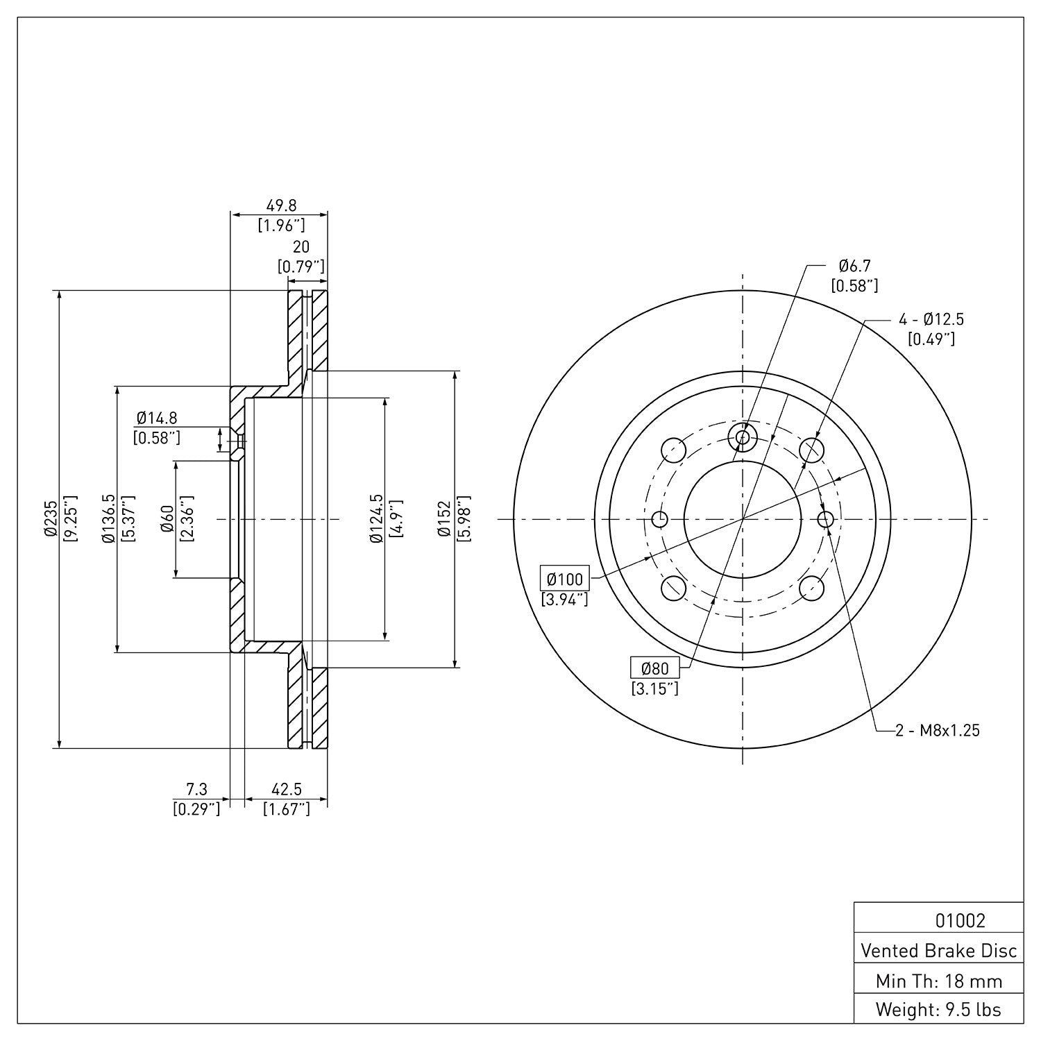 Dynamic Friction Company Disc Brake Rotor 600-01002