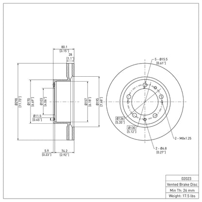 DFC 89-97 Porsche 911 Front Brake Rotor 600-02023