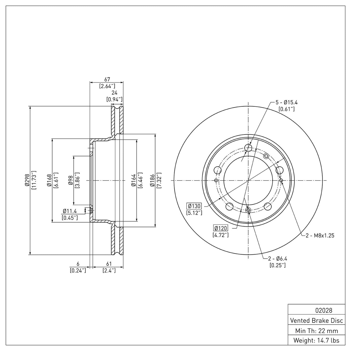 Dynamic Friction Company Disc Brake Rotor 600-02028