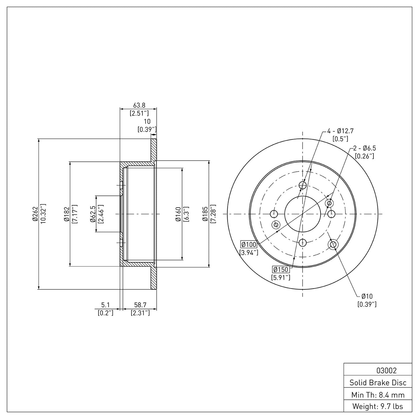 Dynamic Friction Company Disc Brake Rotor 600-03002
