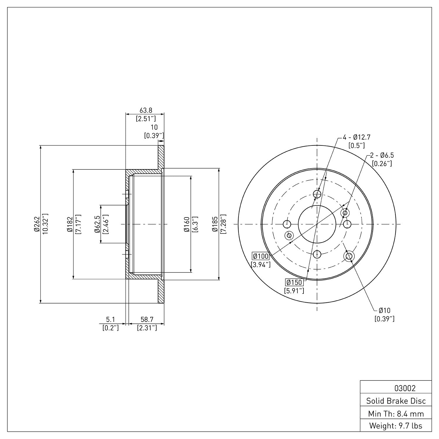 Dynamic Friction Company Disc Brake Rotor 600-03002