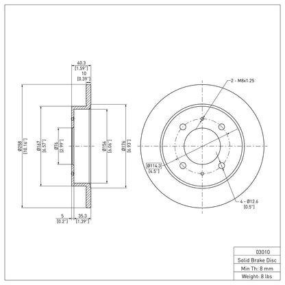 Dynamic Friction Company Disc Brake Rotor 600-03010