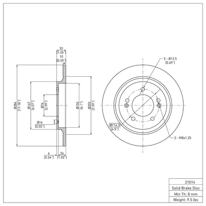 Dynamic Friction Company Disc Brake Rotor 600-21014