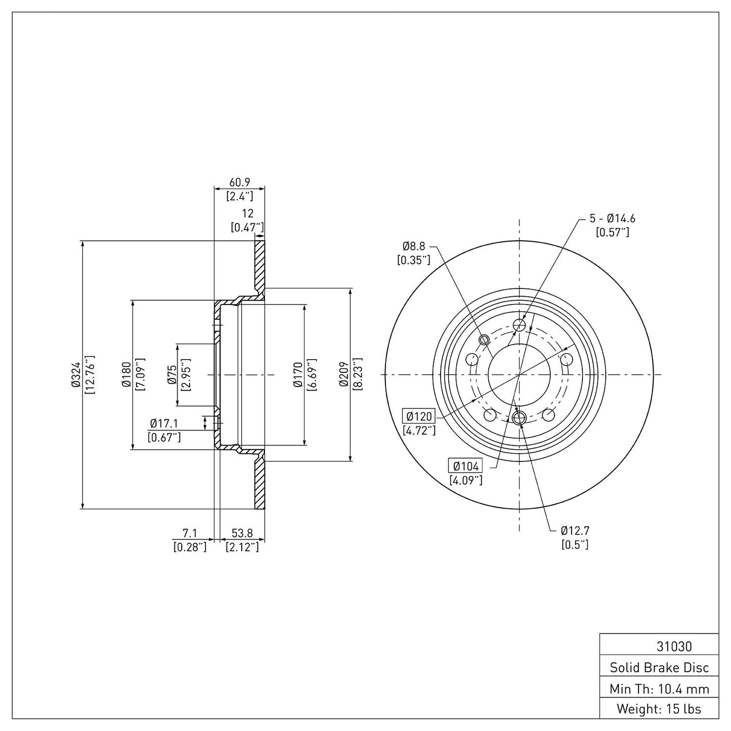 Dynamic Friction Company Disc Brake Rotor 600-31030