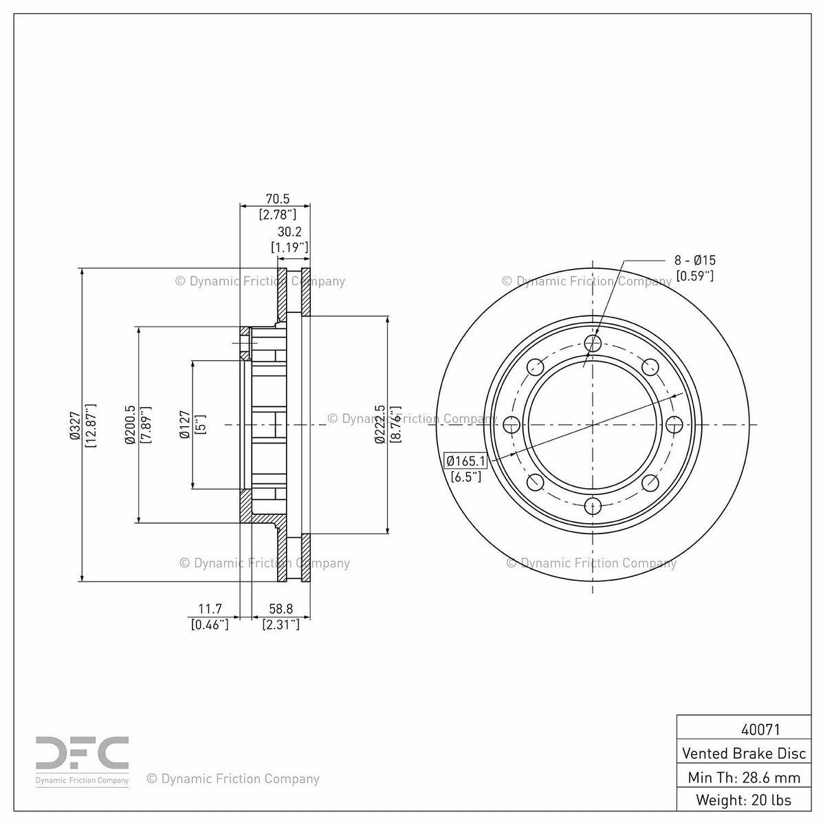DFC 75-89 Dodge W350 Front Brake Rotor 600-40071