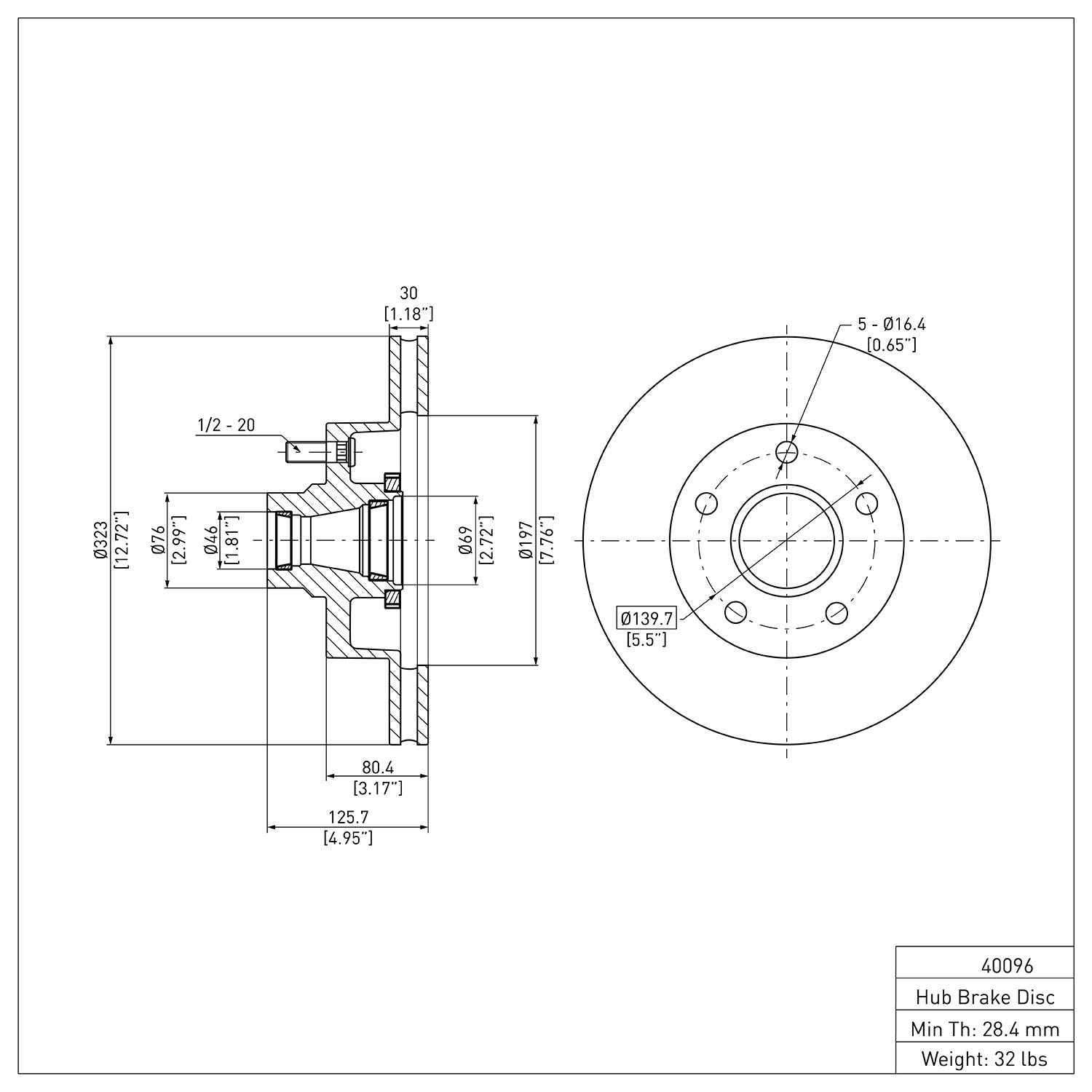 Dynamic Friction Company Disc Brake Rotor 600-40096