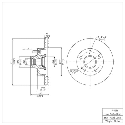 Dynamic Friction Company Disc Brake Rotor 600-40096
