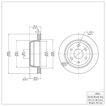 Dynamic Friction Company Disc Brake Rotor 600-48041