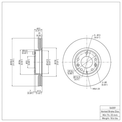 Dynamic Friction Company Disc Brake Rotor 600-54059