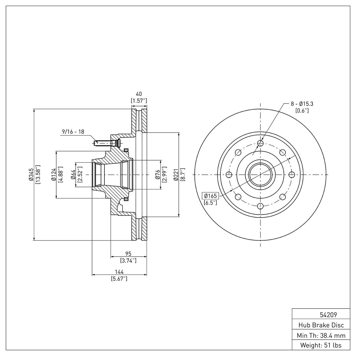 Dynamic Friction Company Disc Brake Rotor 600-54209