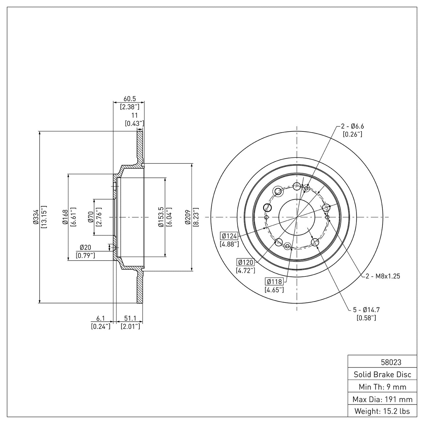 Dynamic Friction Company Disc Brake Rotor 600-58023