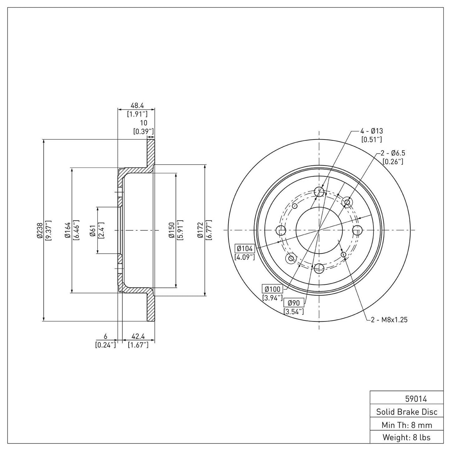 Dynamic Friction Company Disc Brake Rotor 600-59014
