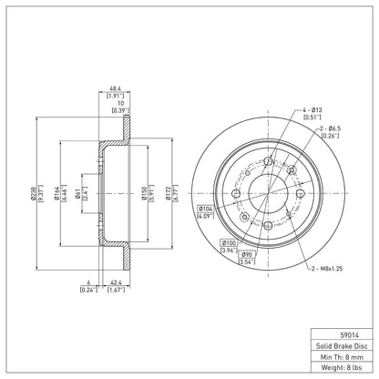 Dynamic Friction Company Disc Brake Rotor 600-59014