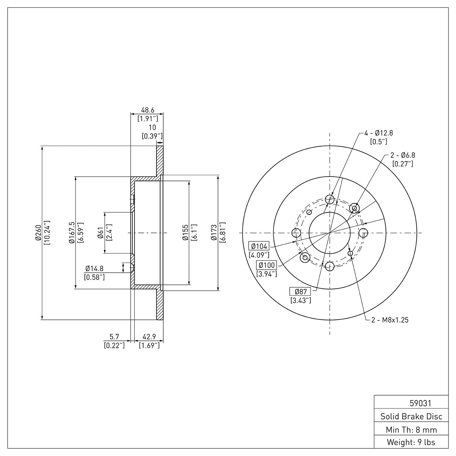 Dynamic Friction Company Disc Brake Rotor 600-59031