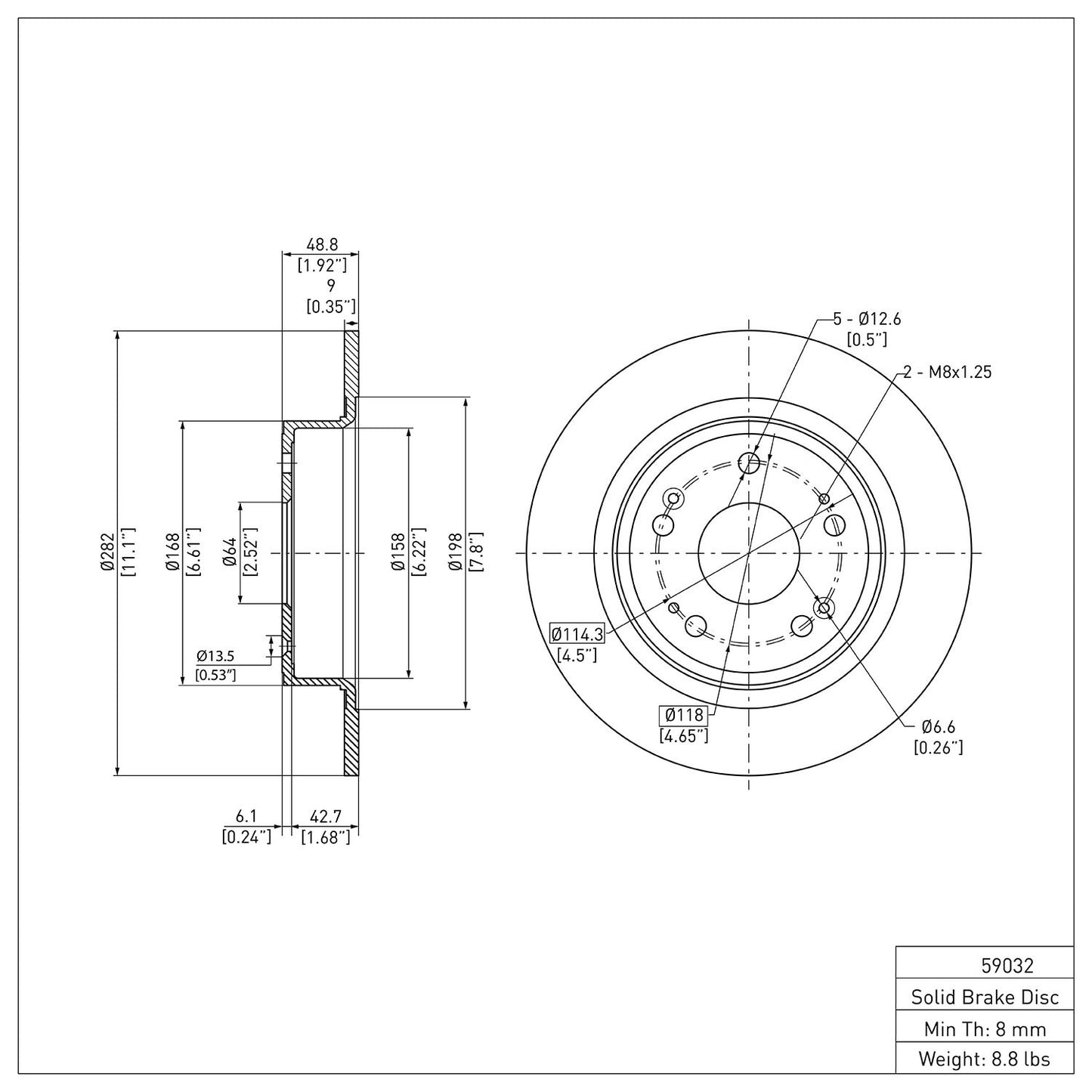 Dynamic Friction Company Disc Brake Rotor 600-59032