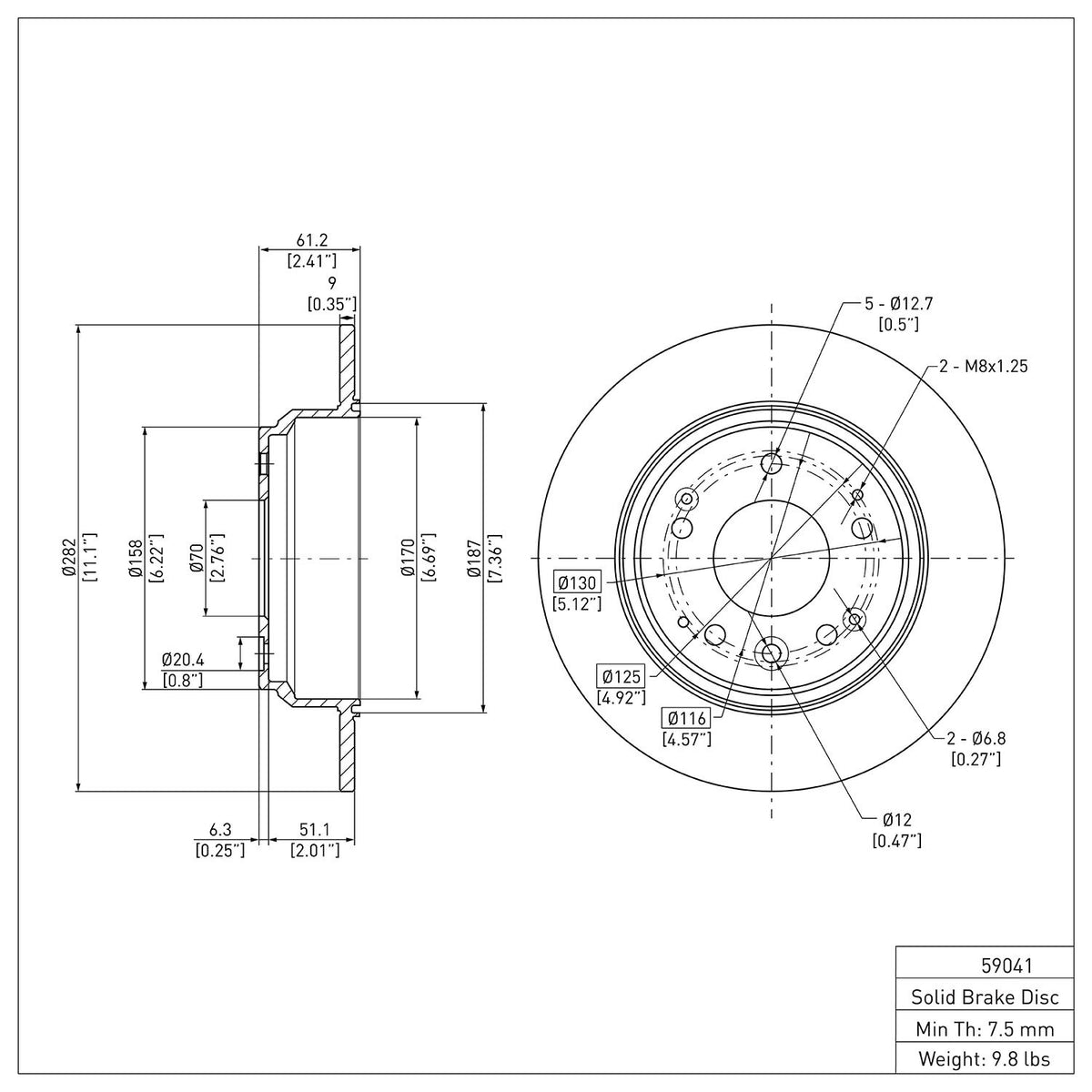 Dynamic Friction Company Disc Brake Rotor 600-59041