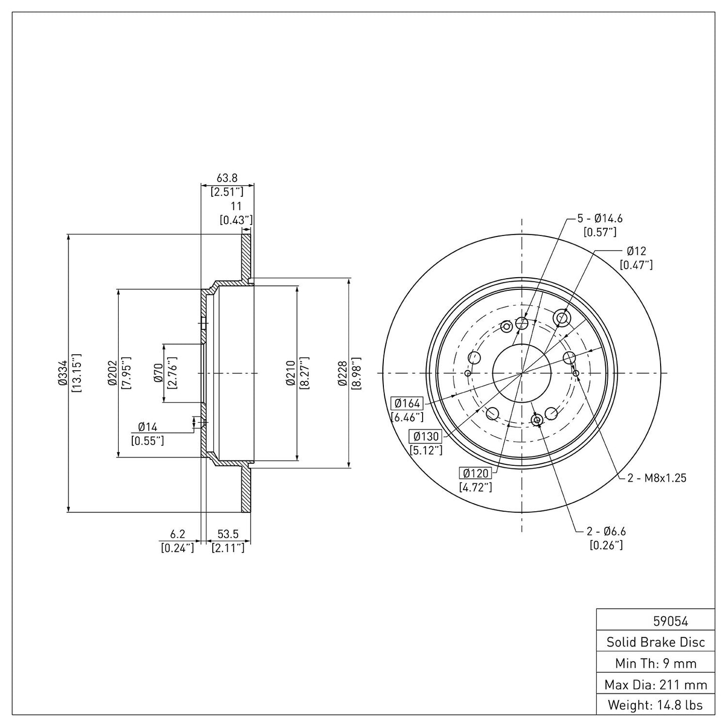 Dynamic Friction Company Disc Brake Rotor 600-59054