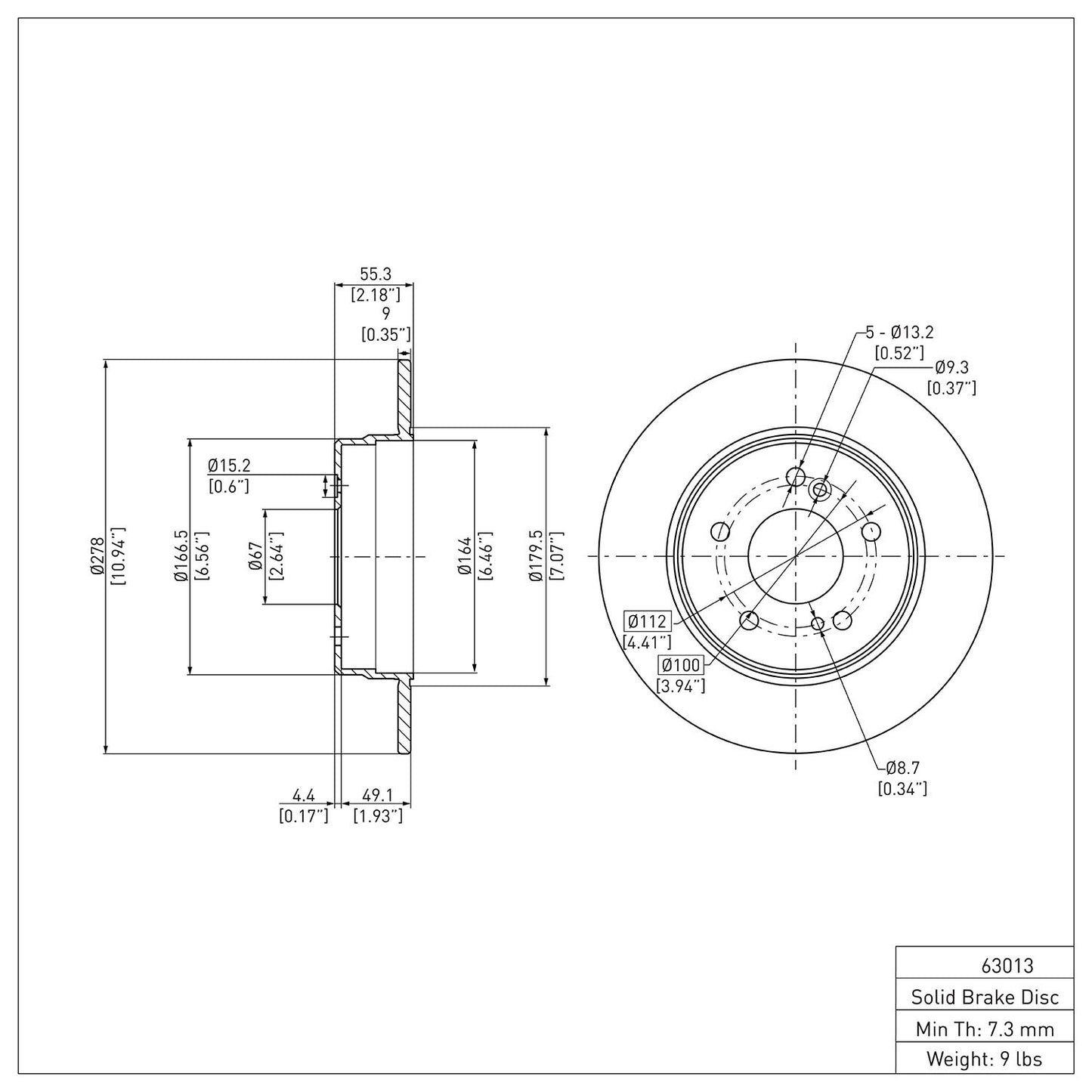 Dynamic Friction Company Disc Brake Rotor 600-63016