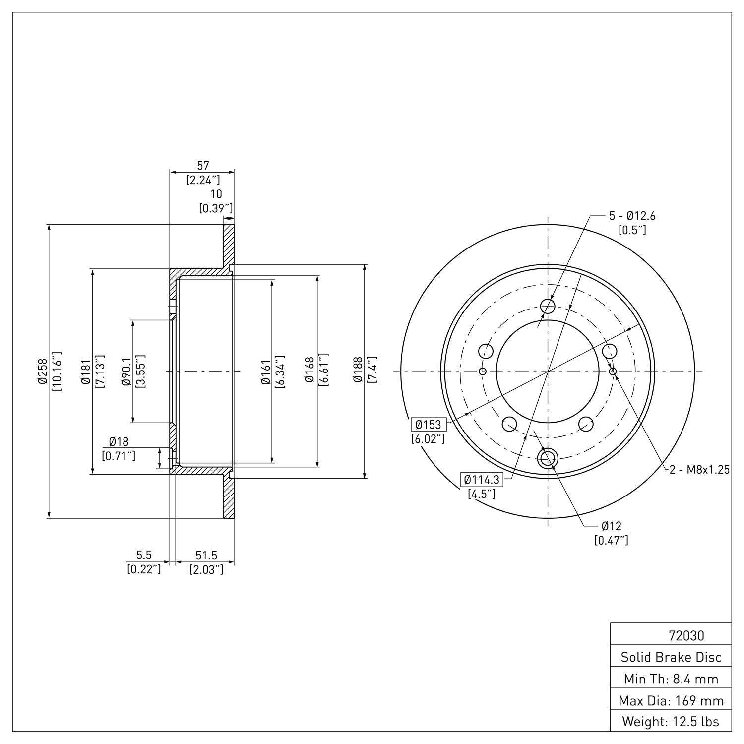 Dynamic Friction Company Disc Brake Rotor 600-72030