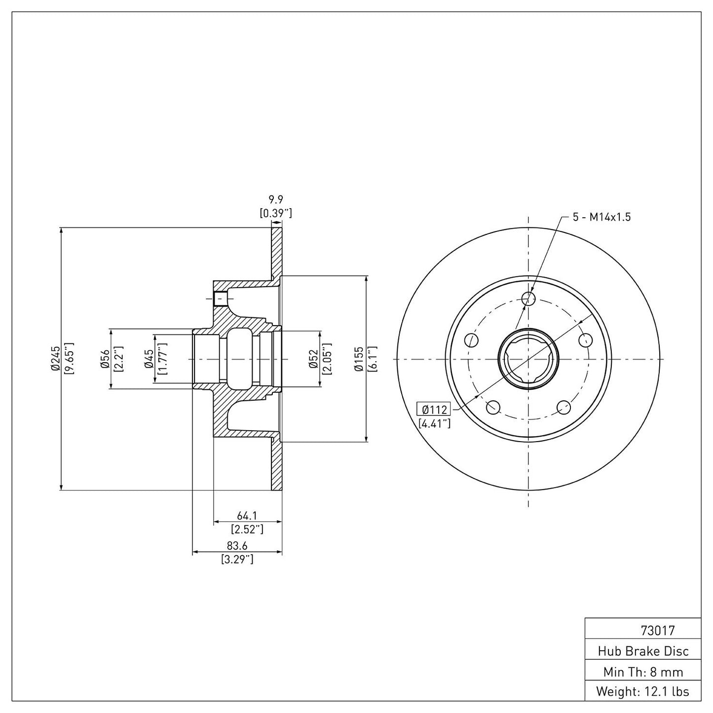 Dynamic Friction Company Disc Brake Rotor 600-73017