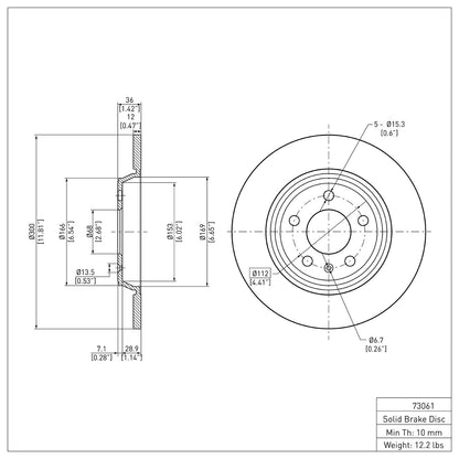 Dynamic Friction Company Disc Brake Rotor 600-73061