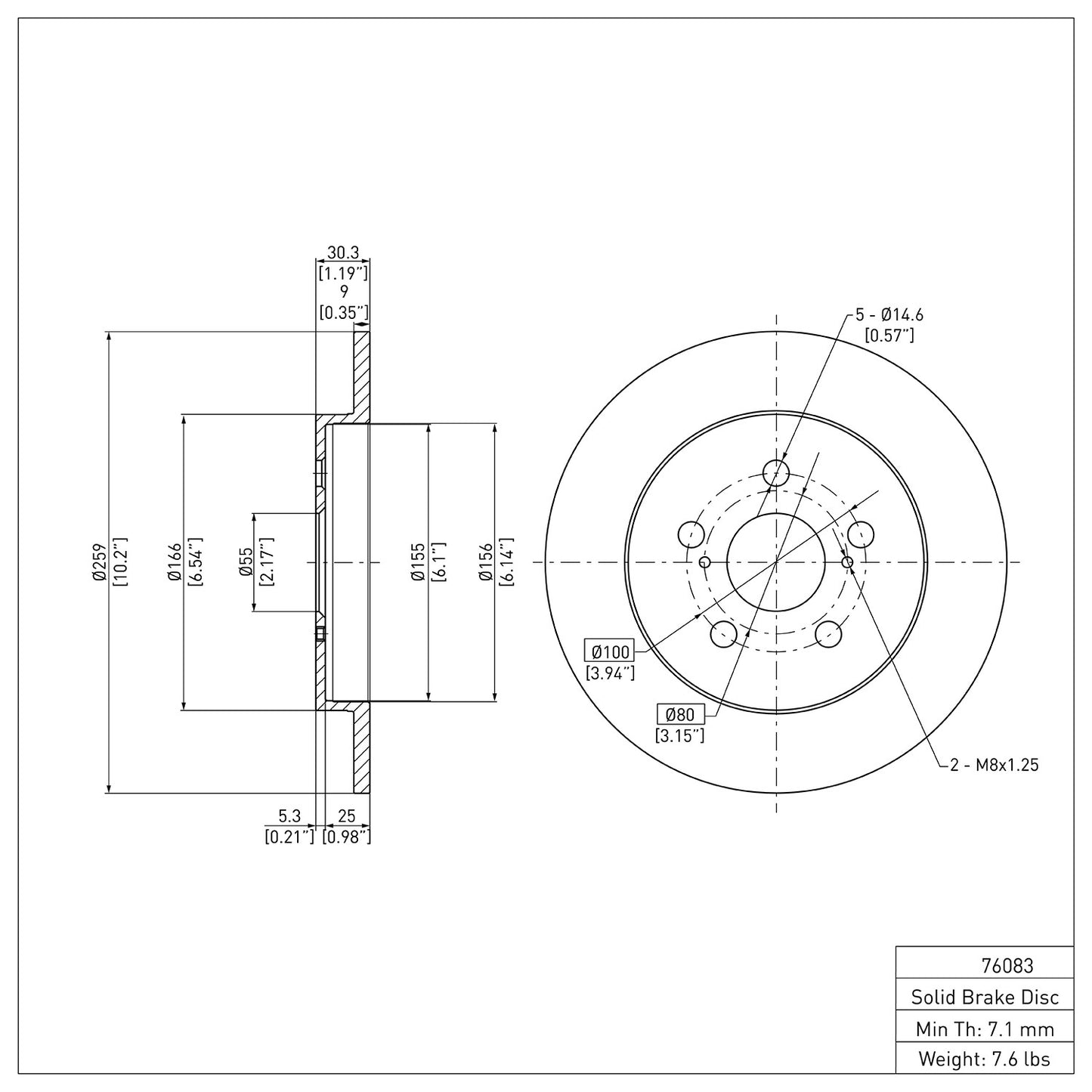 Dynamic Friction Company Disc Brake Rotor 600-76083