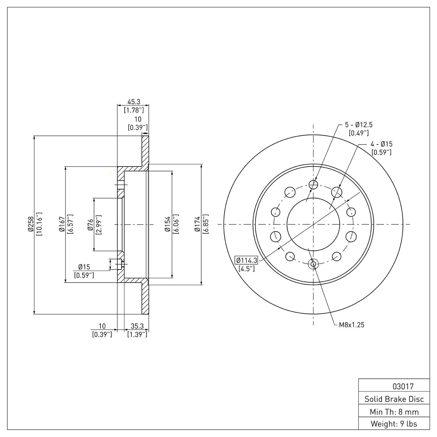 Dynamic Friction Company Disc Brake Rotor 604-03017