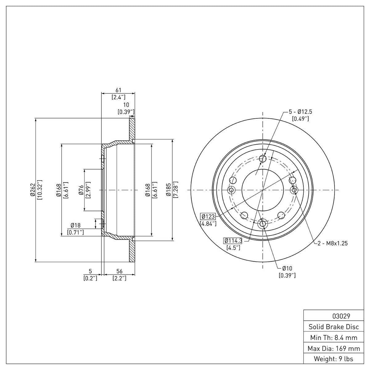 Dynamic Friction Company Disc Brake Rotor 604-03029