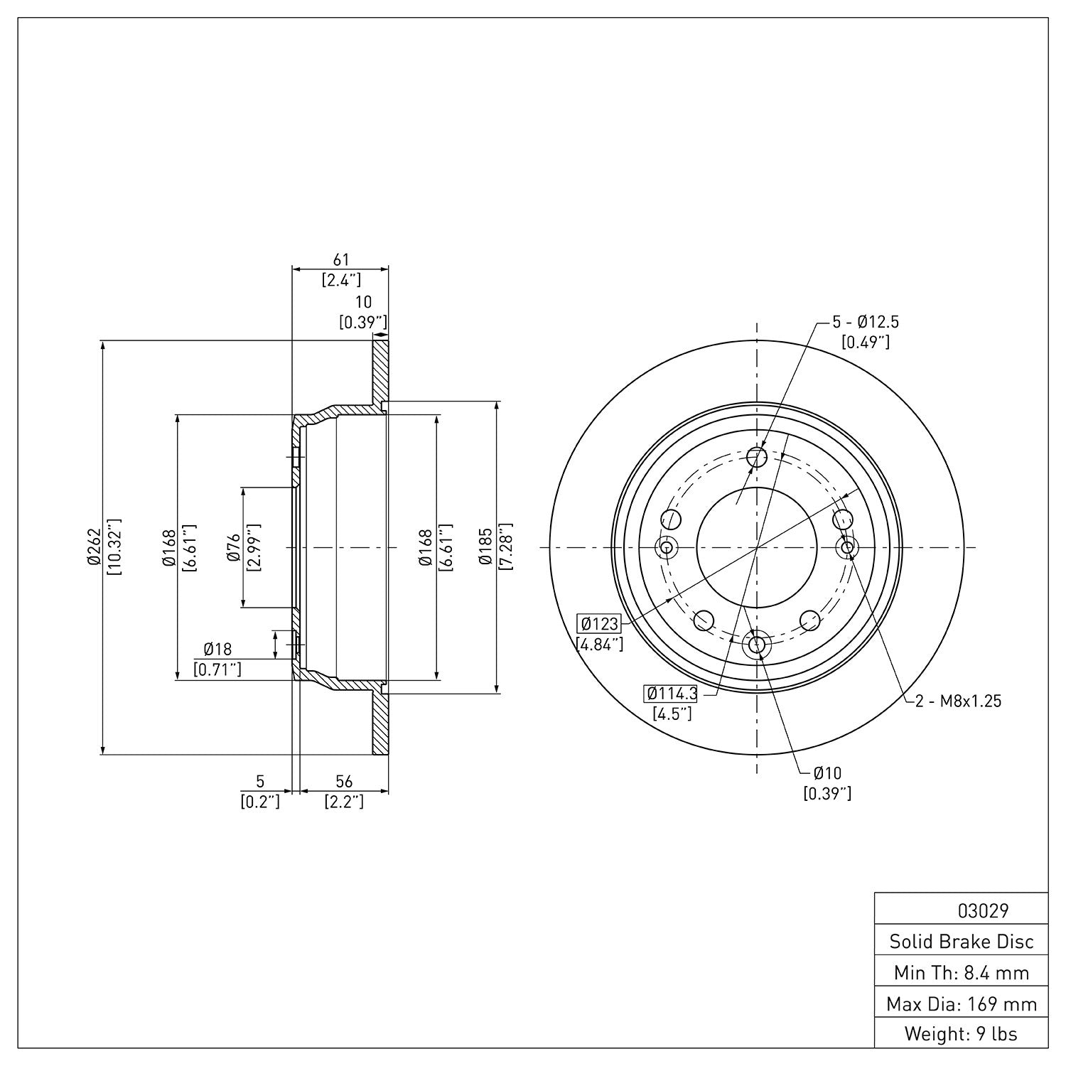 Dynamic Friction Company Disc Brake Rotor 604-03029