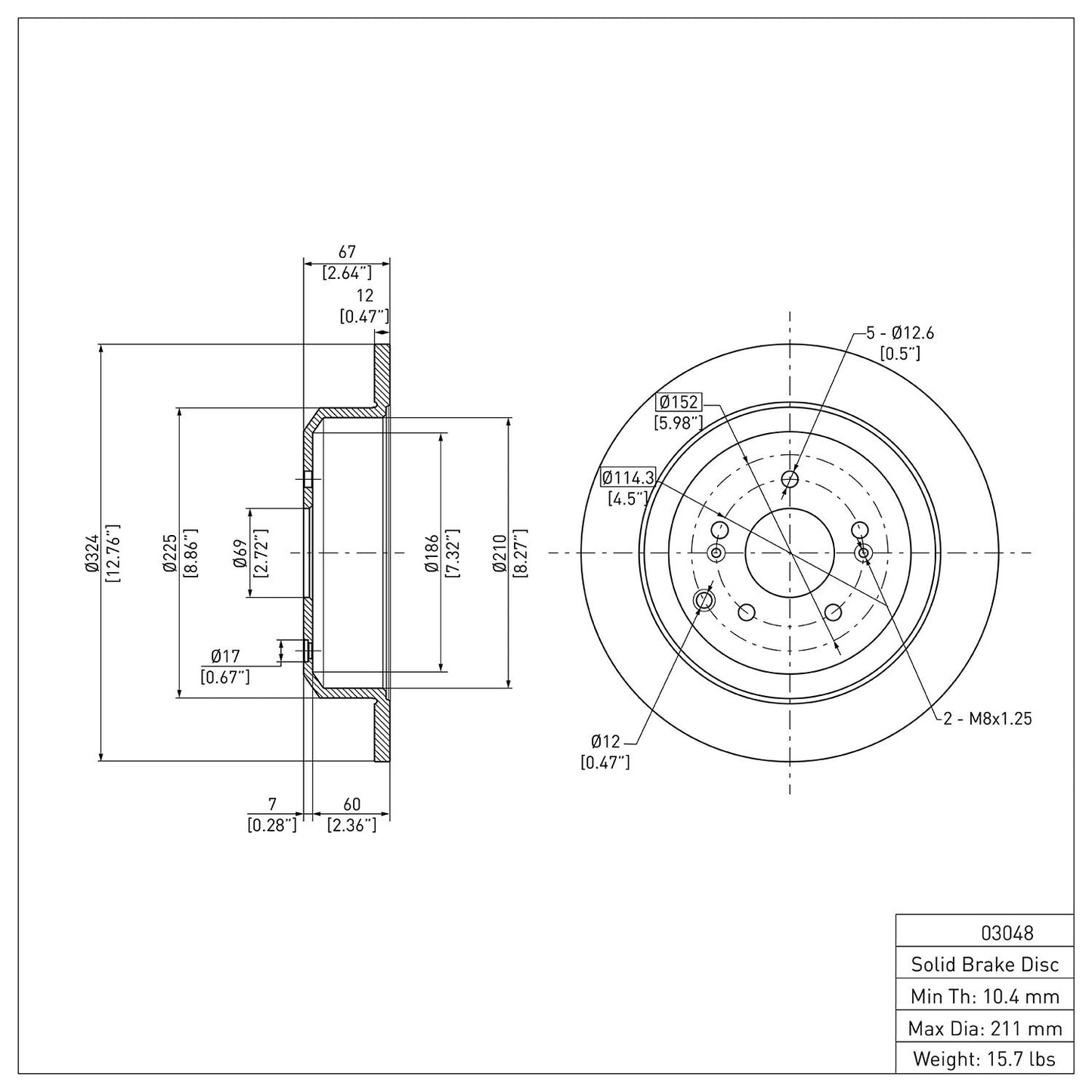 Dynamic Friction Company Disc Brake Rotor 604-03048