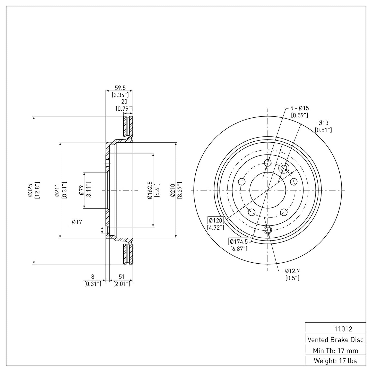 Dynamic Friction Company Disc Brake Rotor 604-11012