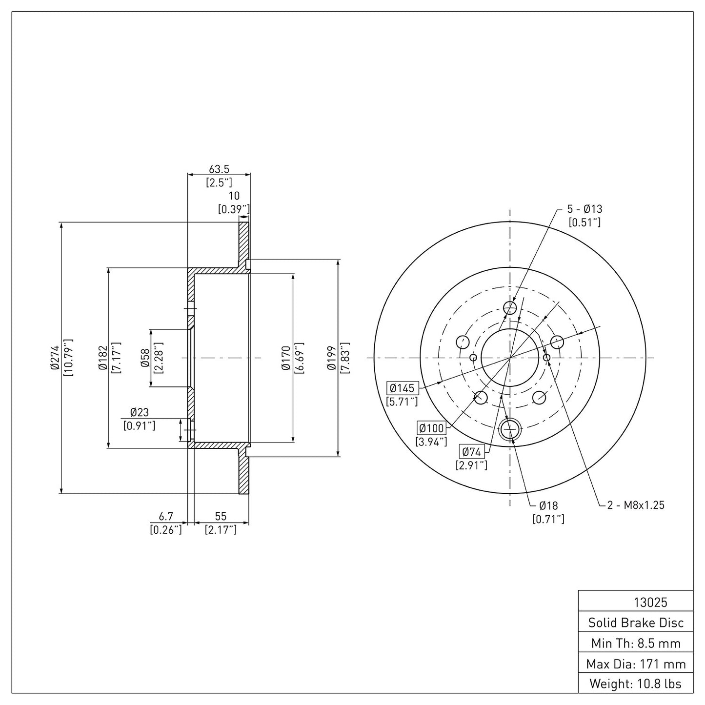 Dynamic Friction Company Disc Brake Rotor 604-13025