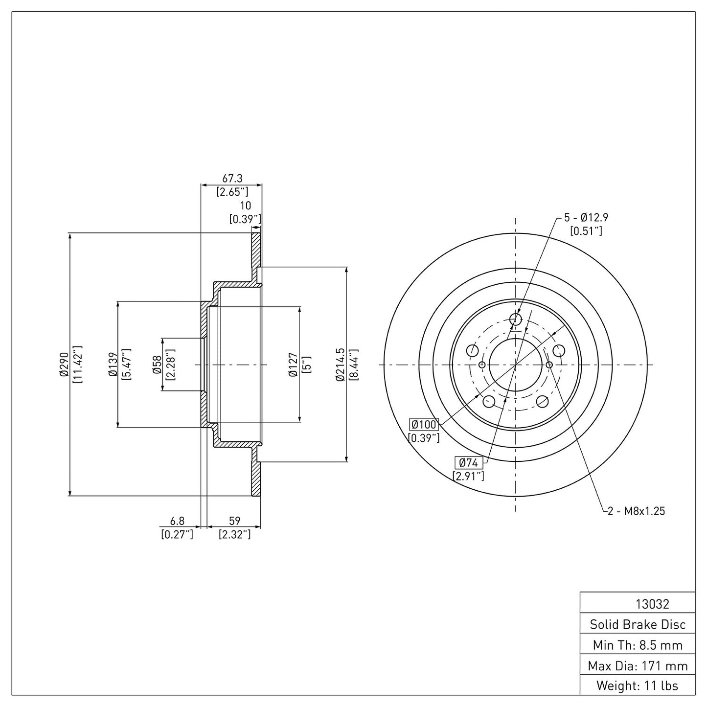 Dynamic Friction Company Disc Brake Rotor 604-13032