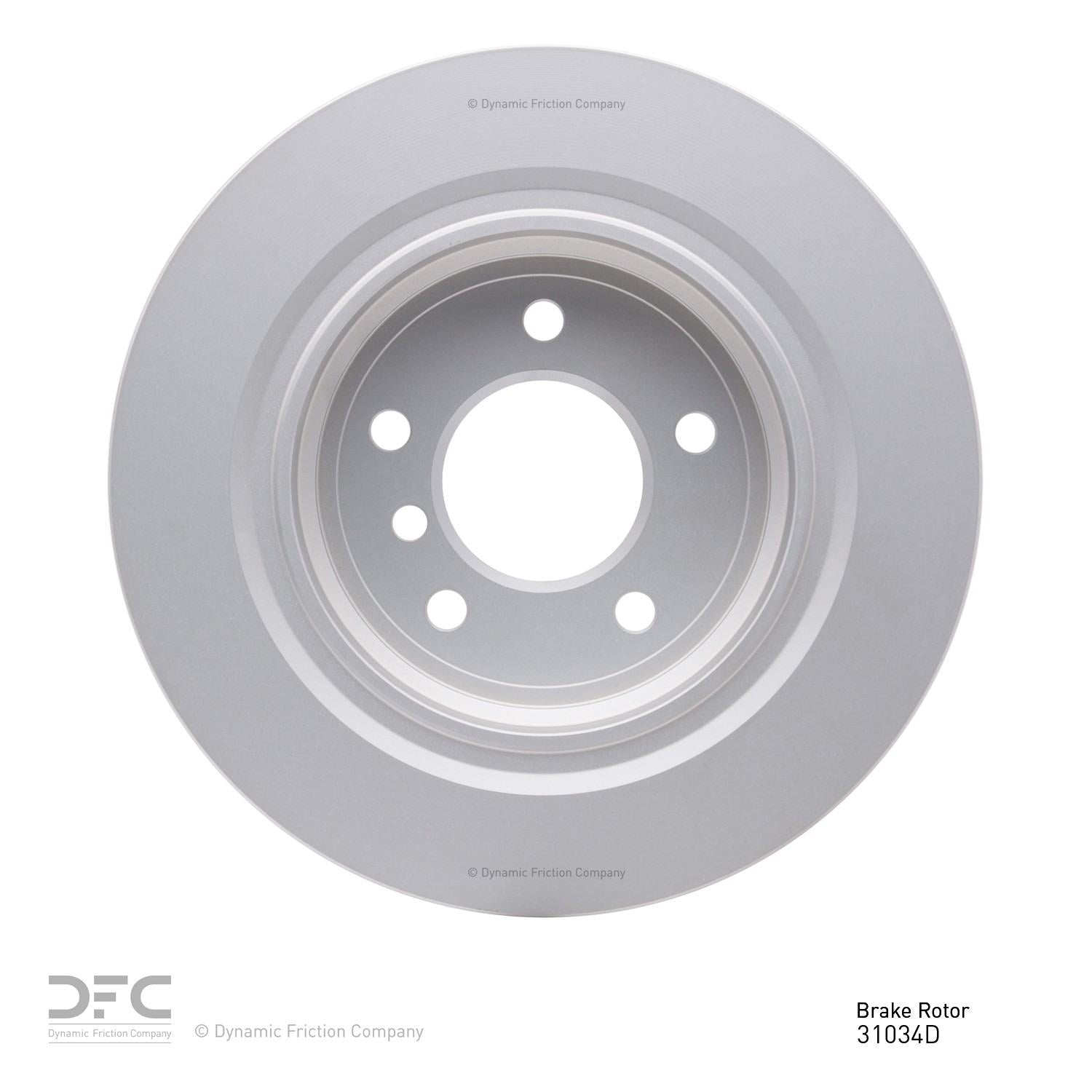 Dynamic Friction Company Disc Brake Rotor 604-31034D