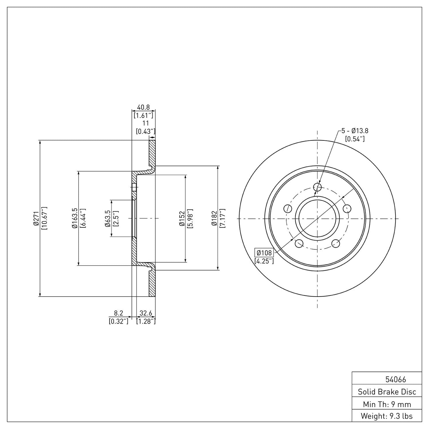 Dynamic Friction Company Disc Brake Rotor 604-54066