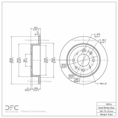 Dynamic Friction Company Disc Brake Rotor 604-59014