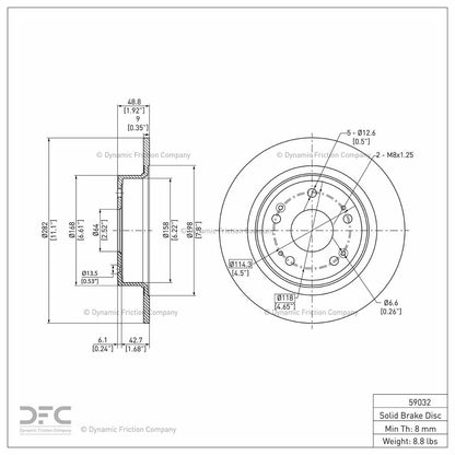 Dynamic Friction Company Disc Brake Rotor 604-59032