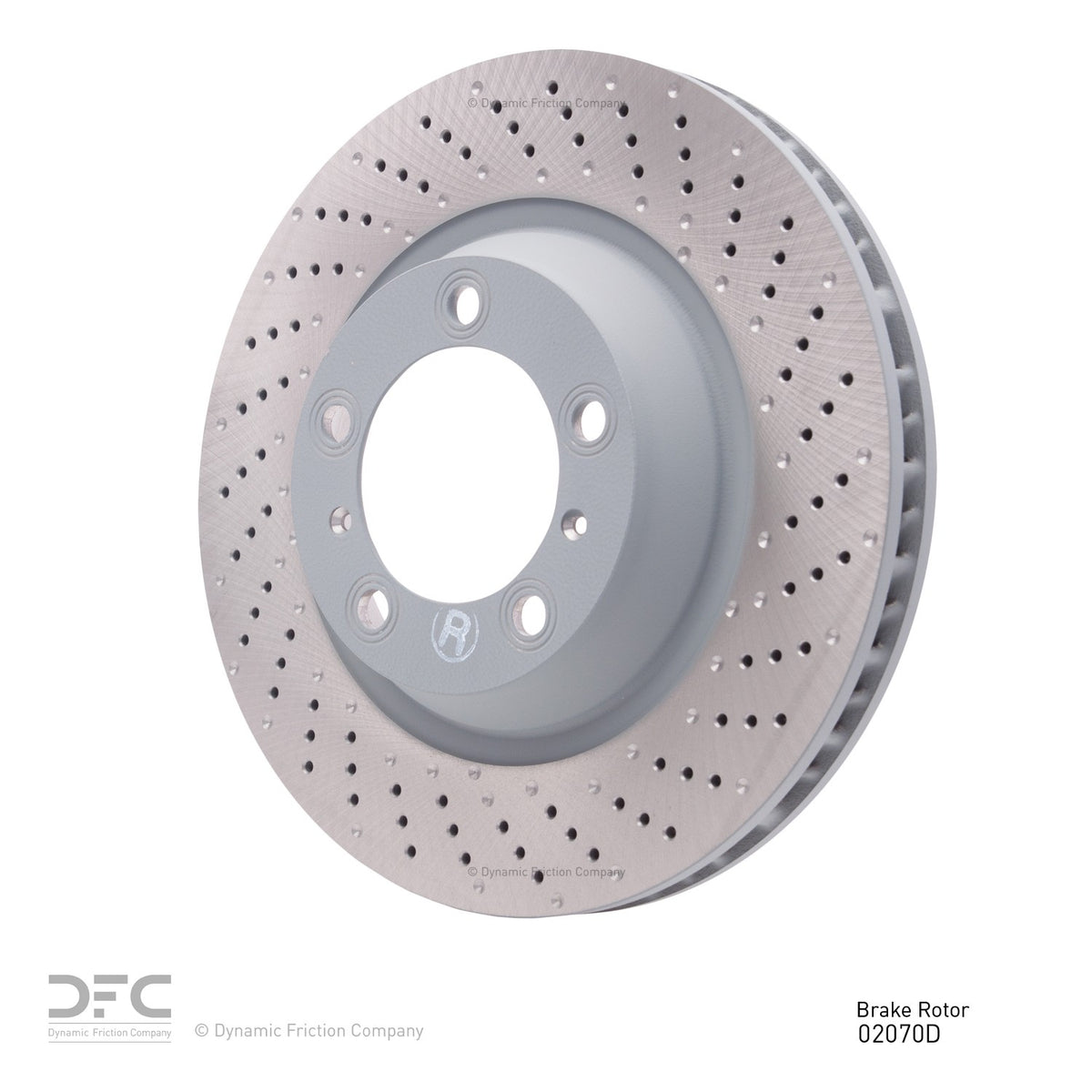 DFC 12-16 Porsche 911 Right Front Drilled Brake Rotor 620-02070D