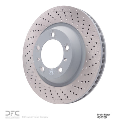 DFC 12-16 Porsche 911 Right Front Drilled Brake Rotor 620-02070D